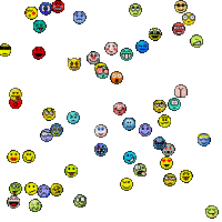 gif of many smileys going around